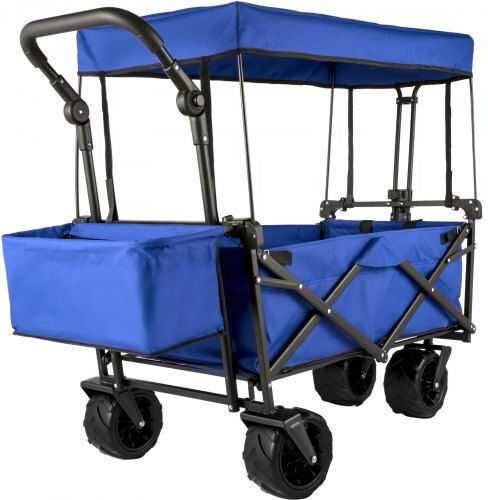 Vevor Transport Trolley Foldable for Weight Load up to 100kg Blue