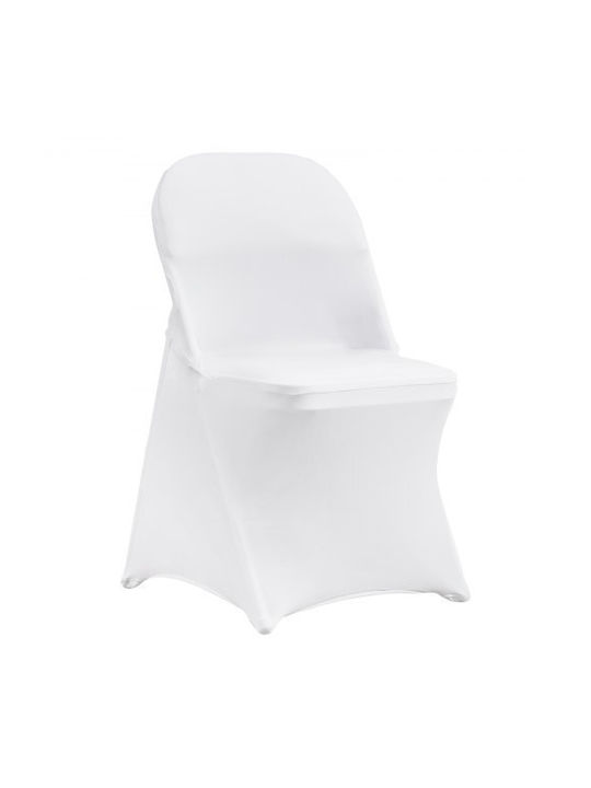 Vevor Ελαστικό Κάλυμμα Καρέκλας Λευκά 50τμχ