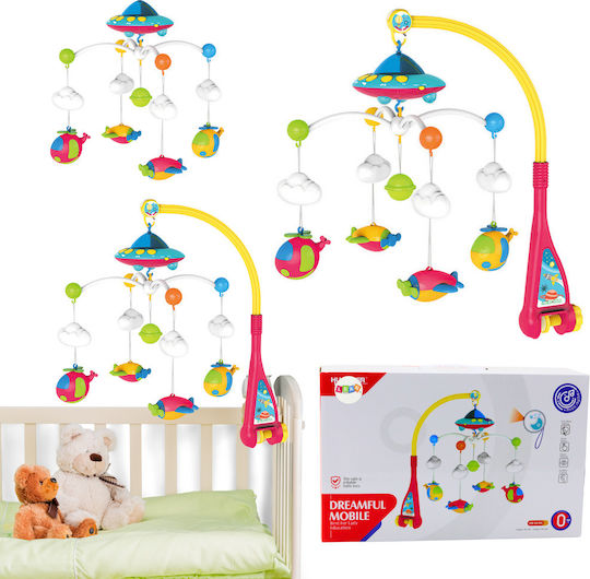 Lean Toys Mobile for Cot with Music and Projector for 0++ Months
