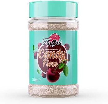 Red Crystal Sugar Wild Cherry Cotton Candy Flavor 300g Fluffini