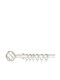 Extendable Metallic Curtain Pole Murchia Single 160-300cm White-Gold