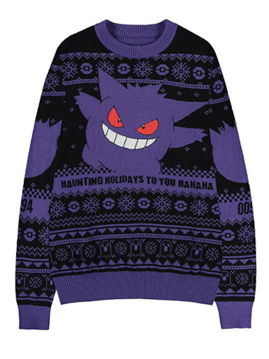 Difuzed Gengar Sweatshirt Pokemon Purple