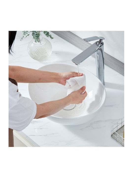 Vevor Aufgesetztes Waschbecken Keramik 40.64x34.036cm White