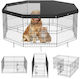 Faltbarer Laufstall Hunde Katzen Kaninchen Vevor 1600 x 1600 x 610 mm Metallabdeckung Modular