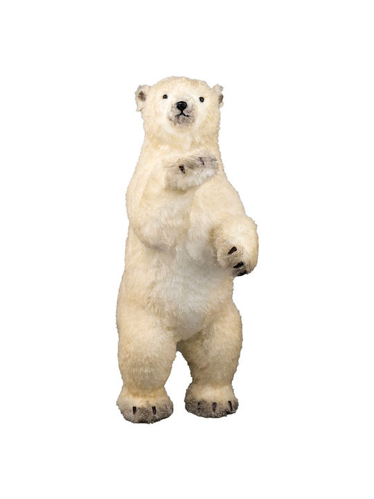 Lianos Christmas Plush Figure Bear White Height 62cm Decorative