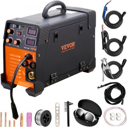 Vevor Ηλεκτροκόλληση Inverter MIG / TIG / MMA / FCAW με Μέγιστο Ρεύμα Συγκόλλησης 250A