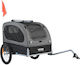 Vevor Dog Bicycle Trailer Up to 40 Kg Black Grey Tcscwzxctc106aqokv0