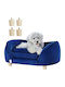 Vevor Pet Sofa Medium Size Dog Cat Soft Velvet Pet Sofa Load 81 Lbs Dark Blue