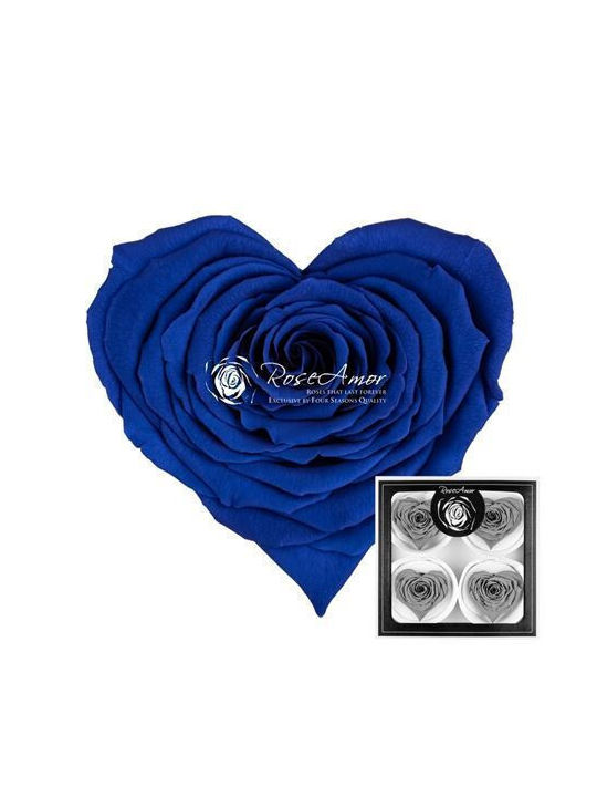 Preserved Roses Corazon Bella Blue 03 4 Pieces