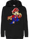 Kinder Hoodie Sweatshirt Super Mario Tralala Mario Zombie 4 Schwarz