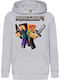 Kids Hoodie Sweatshirt Minecraft Tralala Minecraft 06 Gray