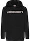 Kids Hoodie Sweatshirt Minecraft Tralala Minecraft Logo 02 Black