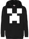 Kids Hoodie Sweatshirt Minecraft Tralala Minecraft Creeper Face 01 Black