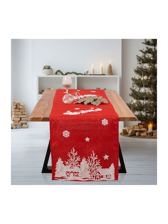 Ilis Home Christmas Tablecloth Runner Red L40xW170cm.