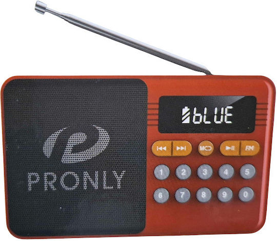 PR-808BT Преносимо Радио Презареждащо се с Bluetooth и USB Червен