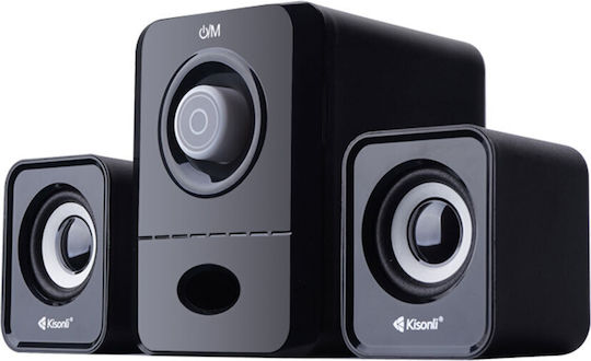 Kisonli U-2900 2.1 Speakers 5W Black
