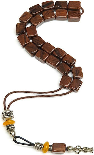 Roloi Komboloi Glass Worry Beads Brown 26cm