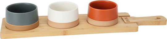 Excellent Houseware Serving Bowl Round Ceramic with Diameter 9.5cm 3pcs