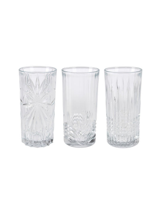Excellent Houseware Σετ Ποτήρια Νερού από Γυαλί 380ml 3τμχ