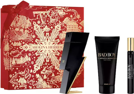 Carolina Herrera Bad Boy Herren Set mit Eau de Toilette 3Stück