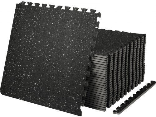 Vevor Δάπεδα Παζλ Γυμναστηρίου Μαύρα 60.96x60.96cm 25τμχ