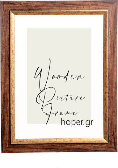 Holz-Wandrahmen 30x40 cm Weißer Karton-Passepartout-Fenster Foto 20x30 30x40 Ohne Passepartout Braun Schwarz Goldlinie Mattglas K3022/39