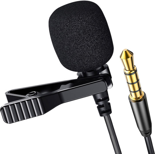 Avizar LAPEL-LM1 Микрофон 3.5mm Πέτου, Clip On за Вокали в Черен Цвят