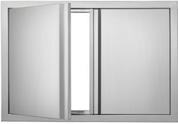 BBQ Door Vevor 774x532 mm Stainless Steel Double Outdoor Kitchen Door Smabscjmys30bvnbsv0