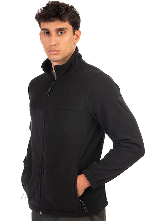 Cardigan Fleece pentru Bărbați Black