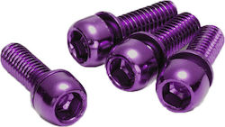 Reverse Set Bicycle Disc Brake Bolts 18mm Purple 01830