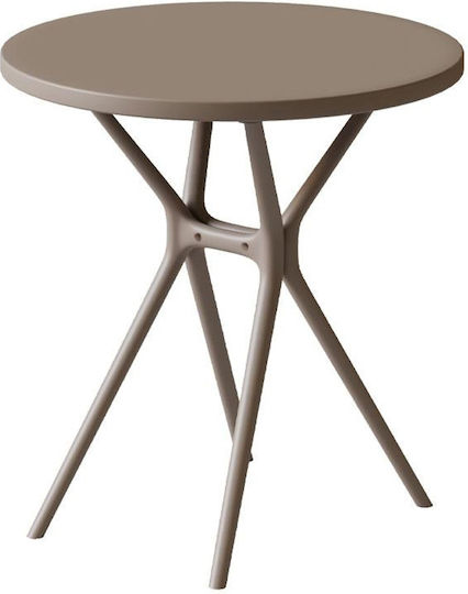 Tisch für kleine Außenbereiche Stabil FL7 Cappuccino 70x70cm