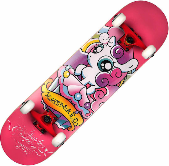 Action One Complete Shortboard Girly Unicorn 80 X 20 Cm Pink