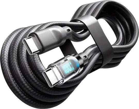 Panora LED USB 2.0 Cable USB-C Male - USB-C 100W PD Black 1m
