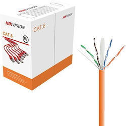 Hikvision DS-1LN6-UE U/UTP Кат.6 Мрежов Кабел Ethernet 305м Оранжев