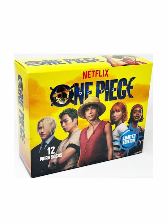 Netflix' One Piece Jolly Rogers 12er-Pack Socken Größe 41-46