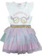 Children's Dress Sleeveless Tulle White