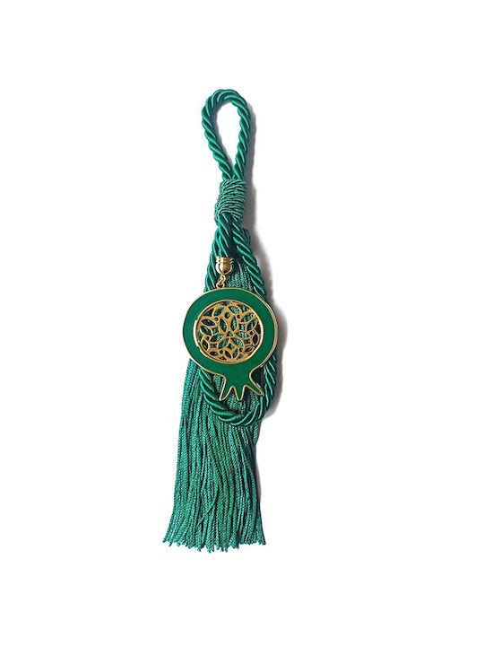 Li-LO Suspendata Amulet Rodie Verde din Metal 26cm 1buc