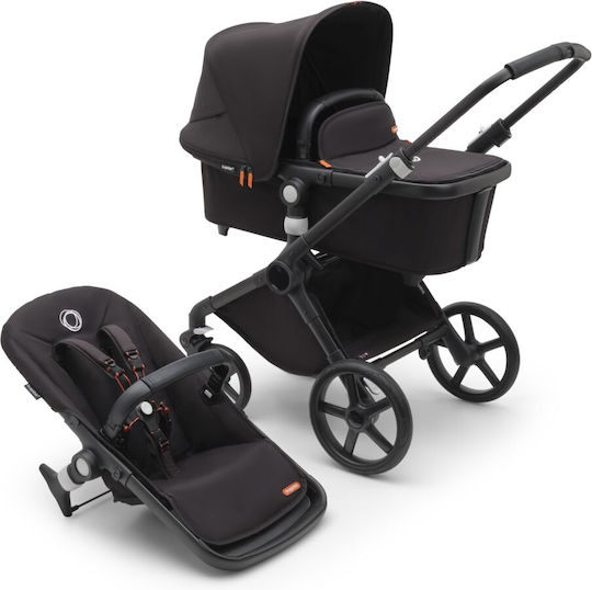 Bugaboo Fox Cub Ρυθμιζόμενο Καρότσι 2 σε 1 Kατάλληλο για Nεογέννητο Black/Midnight Black 9.6kg