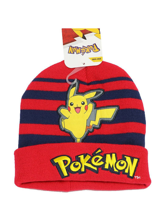 Pokémon Детска Шапка Плетено Червен