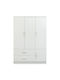 Ușă triplă Dulap de Haine Tuberosa Alb 120x50x180cm