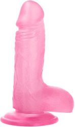 Toyz4lovers Glass Dildo with Scrotum Pink 17cm
