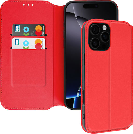 Avizar Case Iphone 16 Pro Max Clapet Card Holder Video Holder Red