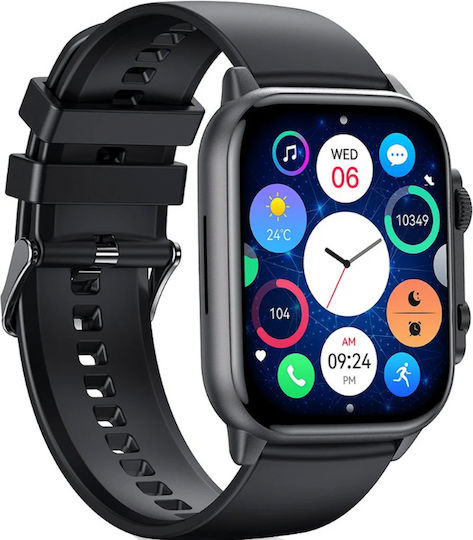 Smartwatch Idealstore Tessla 11 Pro Display Amoled Apelare Bluetooth Difuzor Microfon Monitorizare Somn Sport NFC Asistent Vocal Monitorizare Sănătate Aplicații Bursiere Prognoza Meteo Notificări Facebook Whatsapp Instagram Culoare Neagră