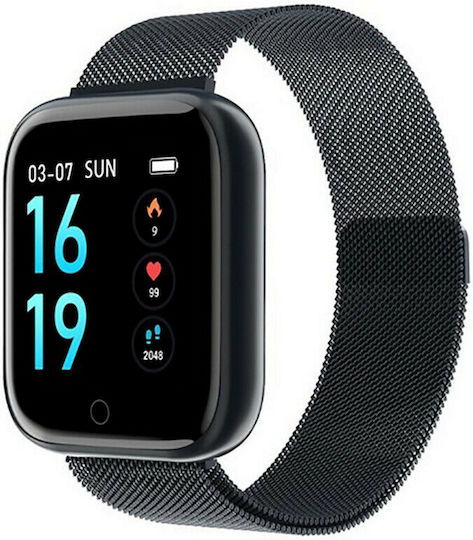 Brățară Fitness Slim Smartwatch T80s Negru Ecran Color Ips Tft de 1,3 Inch Măsurare Ritm Cardiac Măsurare Temperatură Corporală Măsurare Temperatură Ambientală Monitorizare Somn Brățară Silicon Neagră