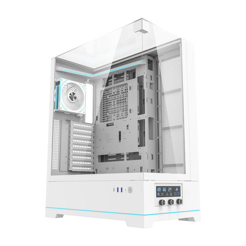 Darkflash DY450L PRO θήκη υπολογιστή (λευκό) + 1 ανεμιστήρας