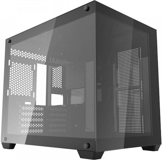 Darkflash C285MP Micro Tower Компютърна кутия със страничен прозорец Черен