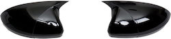 Set 2 Capace Oglindă Stil Batman Volkswagen Golf IV 1998-2003 Culoare Negru Pian Negru Lucios Instalare Ușoară Rezistent la UV Material Premium