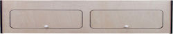 Hängeschrank für Wohnmobil mit schwarzer Leiste – 120 cm x 25 cm x 25 cm Hängeschrank für Wohnmobil mit schwarzer Leiste – 120 cm x 25 cm x 25 cm