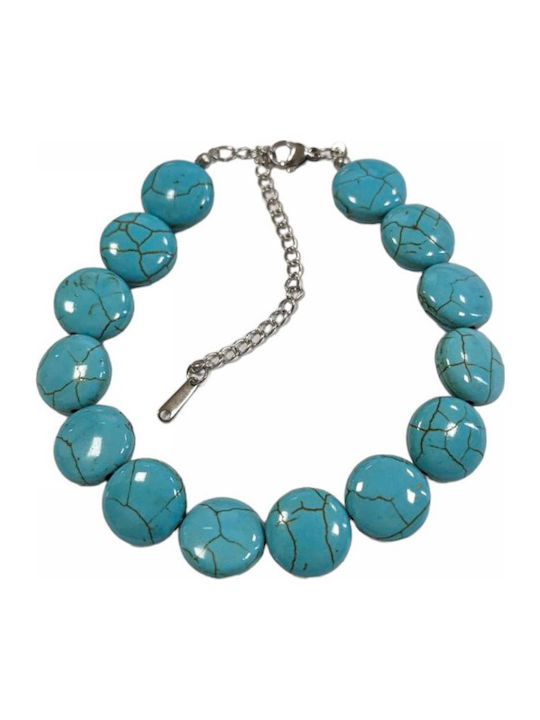 Kostibas Fashion Kostibas Fashion Steel Turquoise Anklet