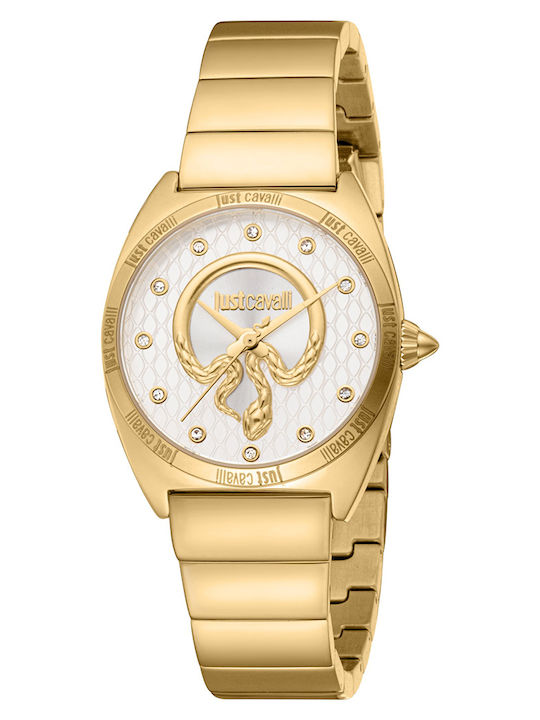 Just Cavalli Animalier Women's Watch with Gold Metal Bracelet
